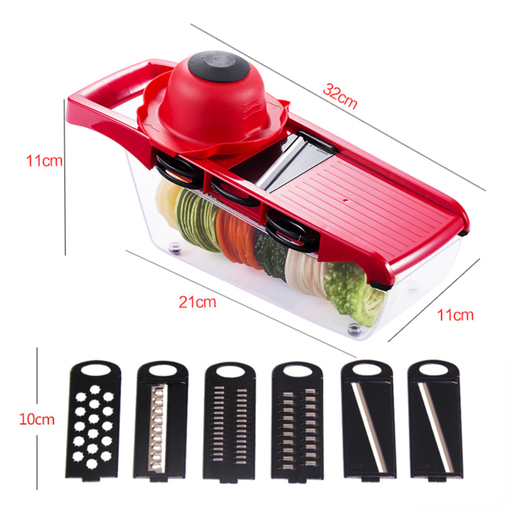 Rallador De Vegetales 6 En 1 Multifuncional Mandolina Qsheng